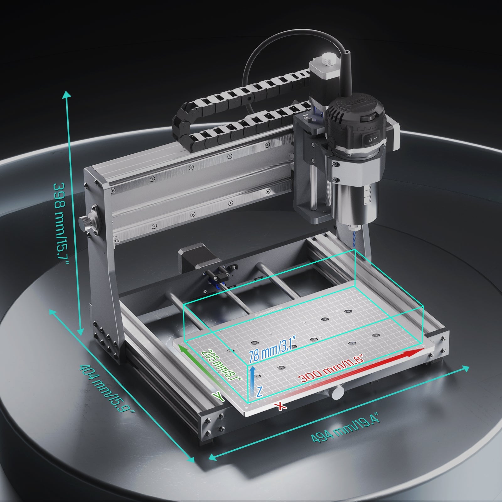 3020-PRO Ultra Desktop CNC Router, 710W Spindle for Metal Carving and Cutting