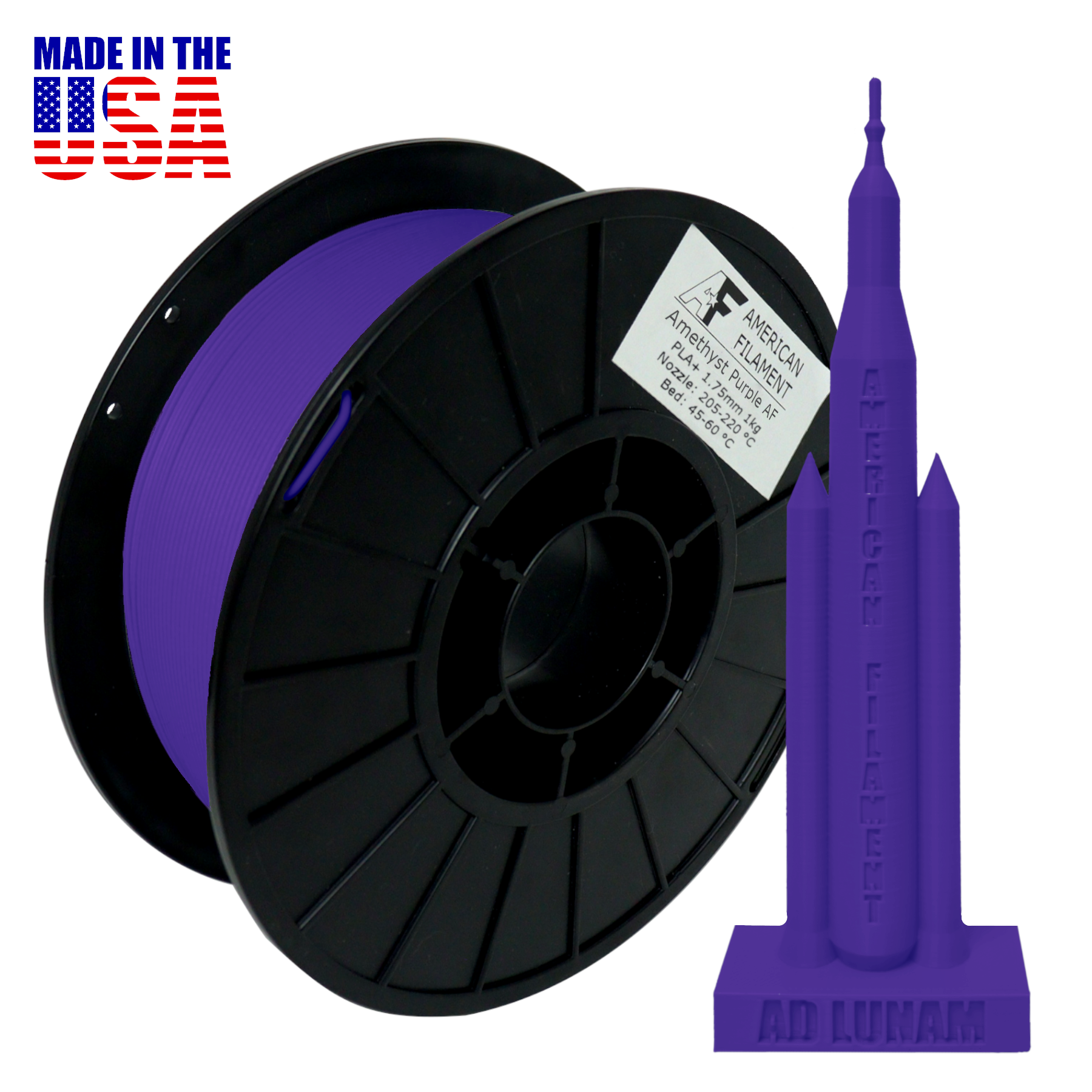 Amethyst Purple AF 1.75mm PLA+ Filament