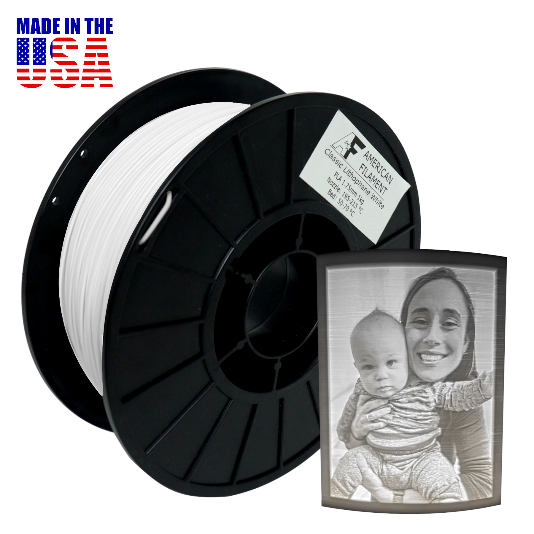 Classic Lithophane White AF 1.75mm PLA Filament