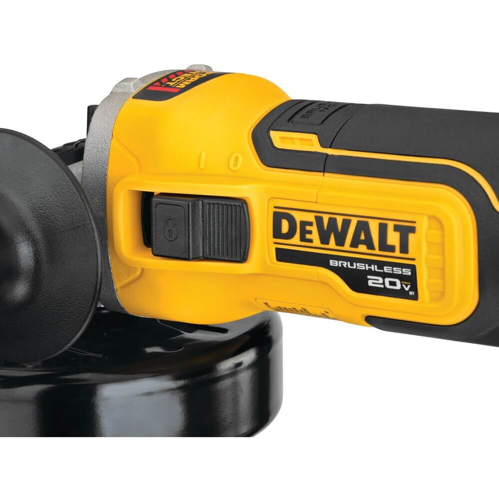 DEWALT20V MAX* XR® 4.5 in Angle Grinder With Kickback Brake