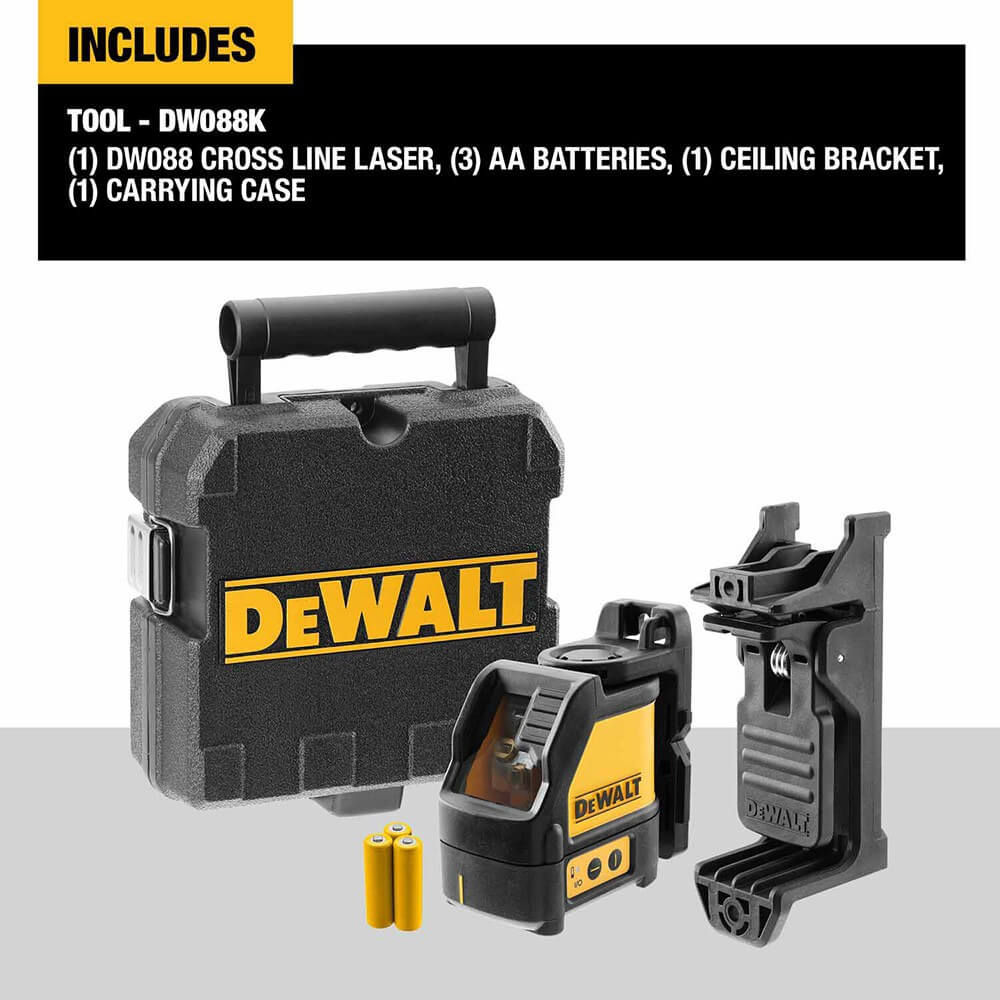 DEWALT Self Leveling Horizontal/Vertical Red Cross Line Laser