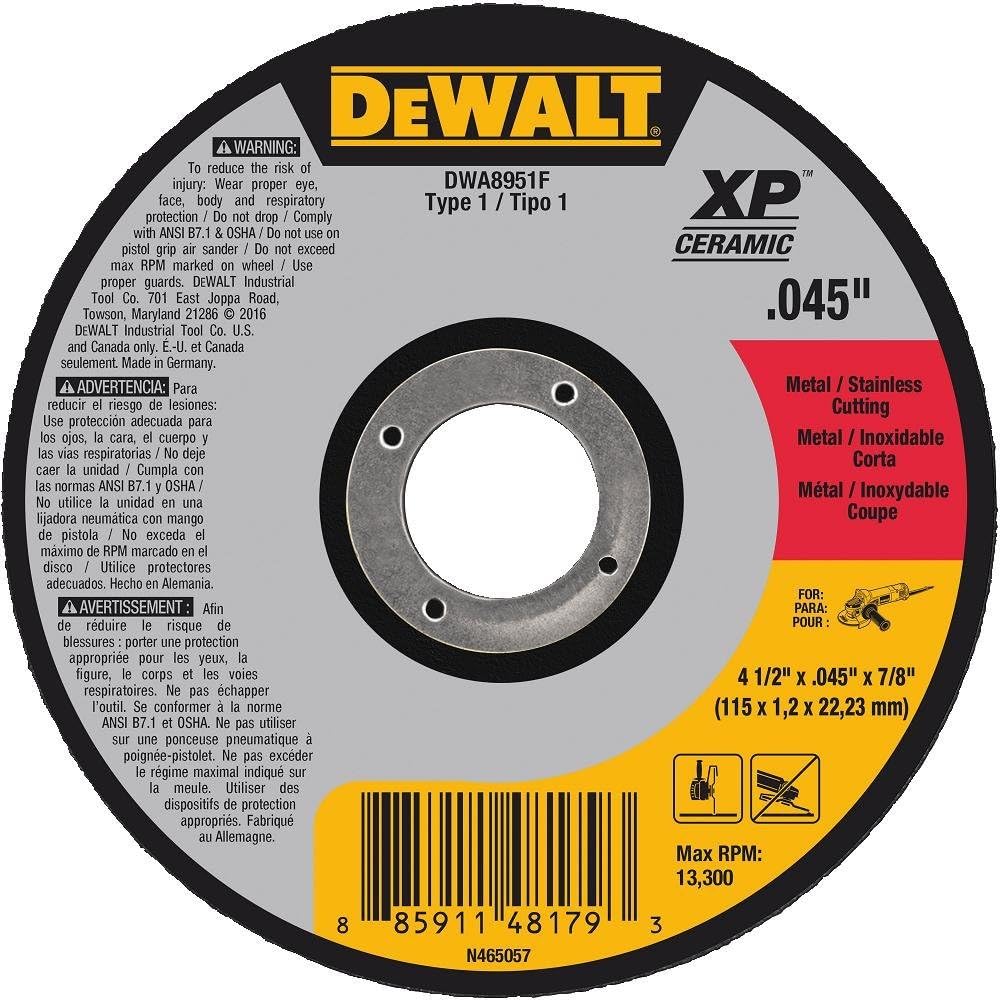 DEWALT ELITE SERIES™ Cutting Wheels 4-1/2" x 0.045" x 7/8"