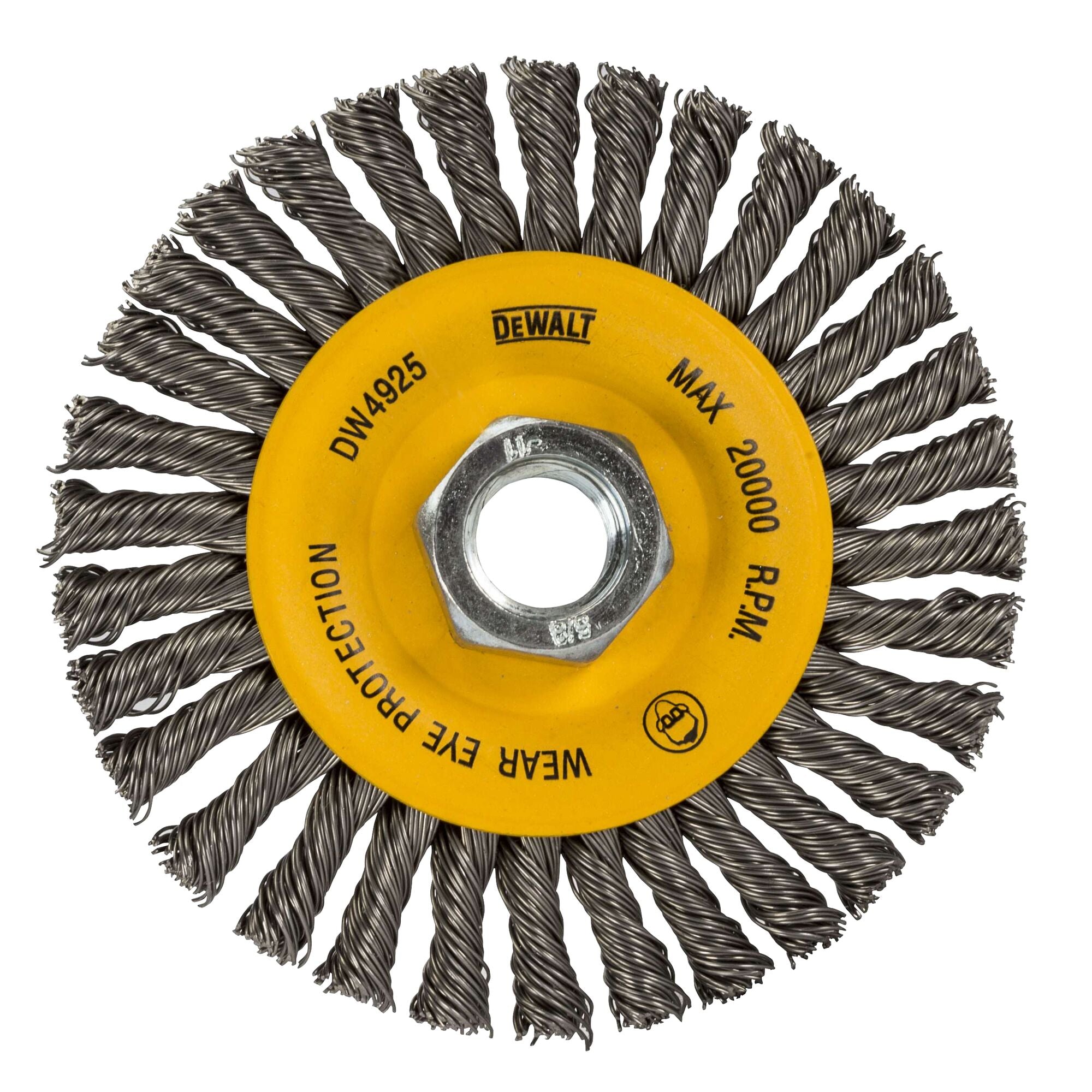 DeWalt 4" x 5/8"-11 HP .020 Carbon Stringer Wire Wheel