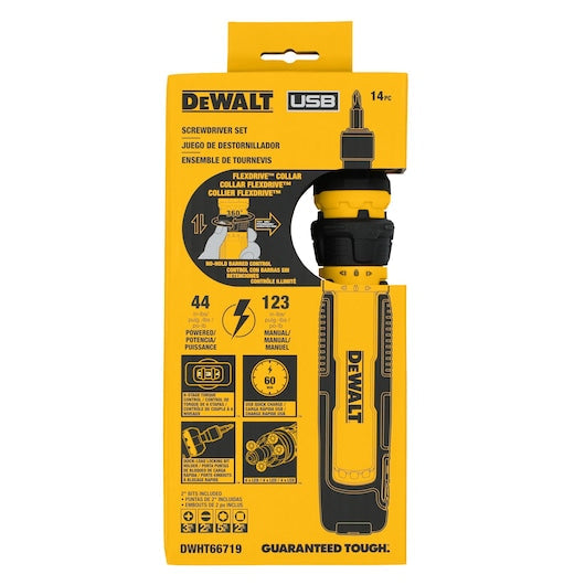DEWALT 14 Pc. Cordless Screwdriver with FLEXDRIVE™
