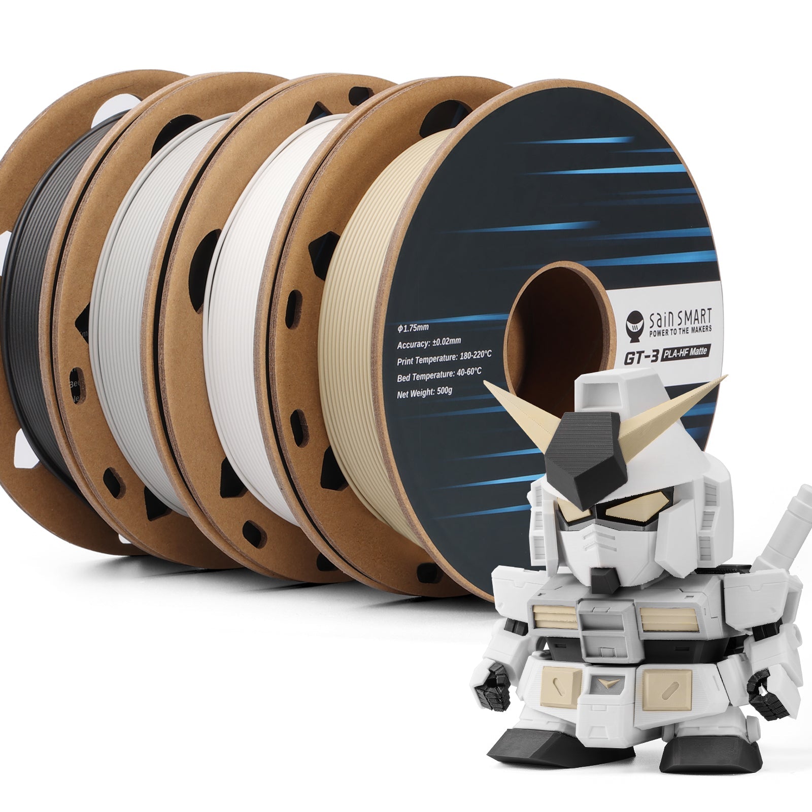 GT-3 High Speed Four-Color Bundle Matte PLA Filament, 1.75mm 500g