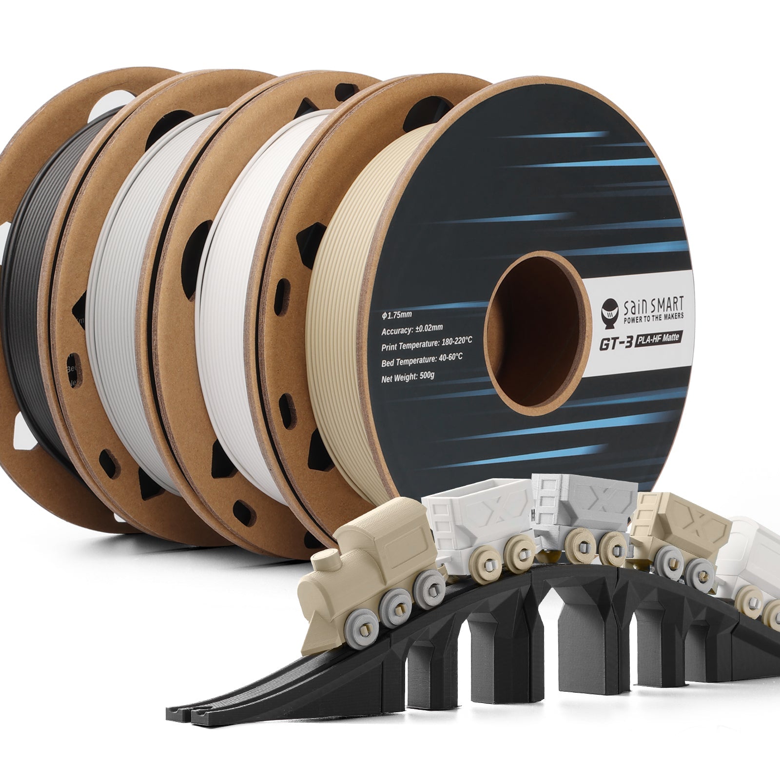 GT-3 High Speed Four-Color Bundle Matte PLA Filament, 1.75mm 500g