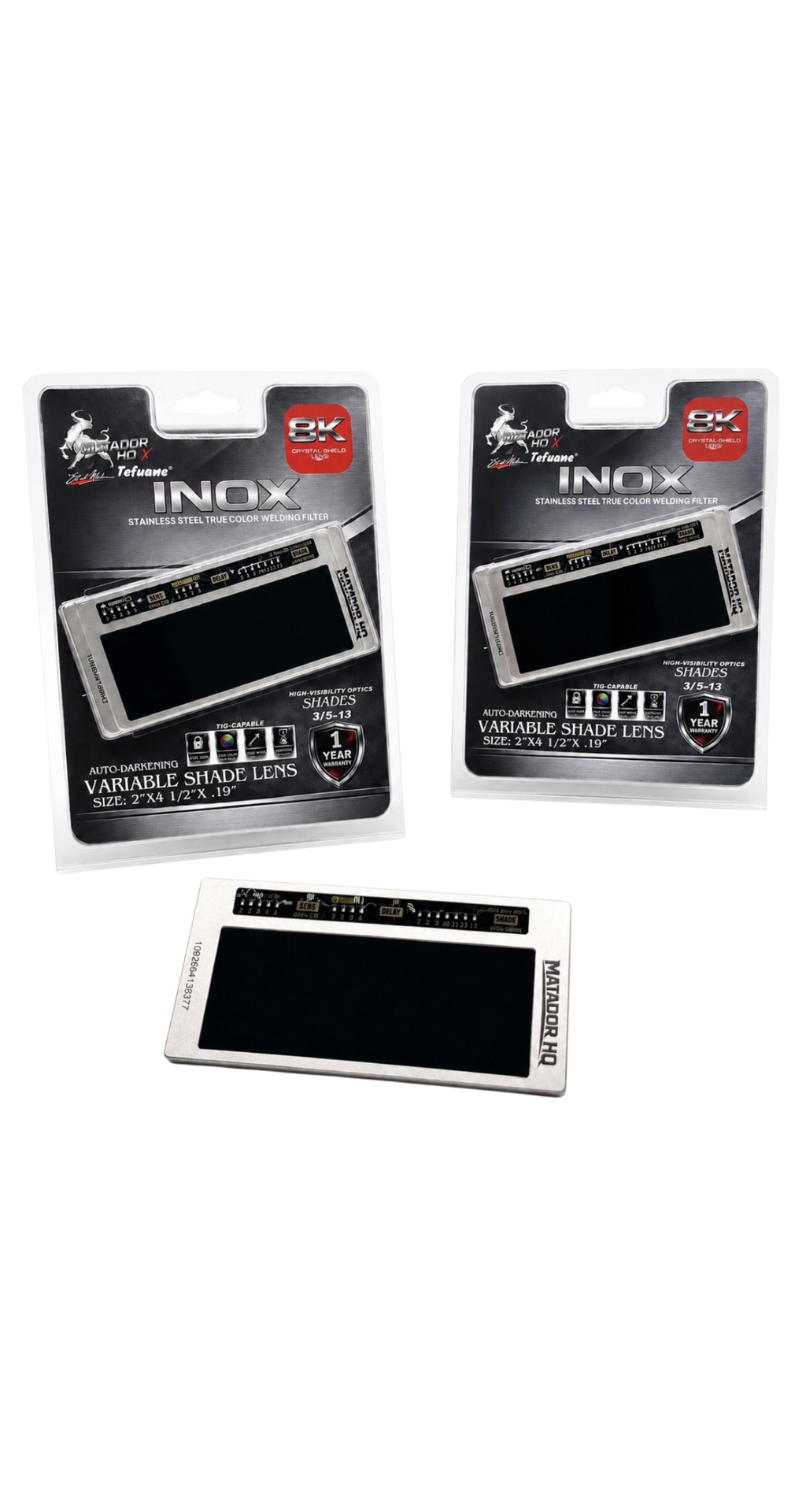 INOX True Color Variable Shade Welding Lens™ 8K CrystalShield Technology