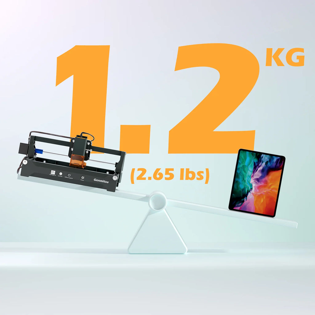 Kortek Laser Engraver Machine, 2.5W/5W/10W, ±0.01mm High Precision, IR Laser Compatible, Portable CNC Laser Cutter