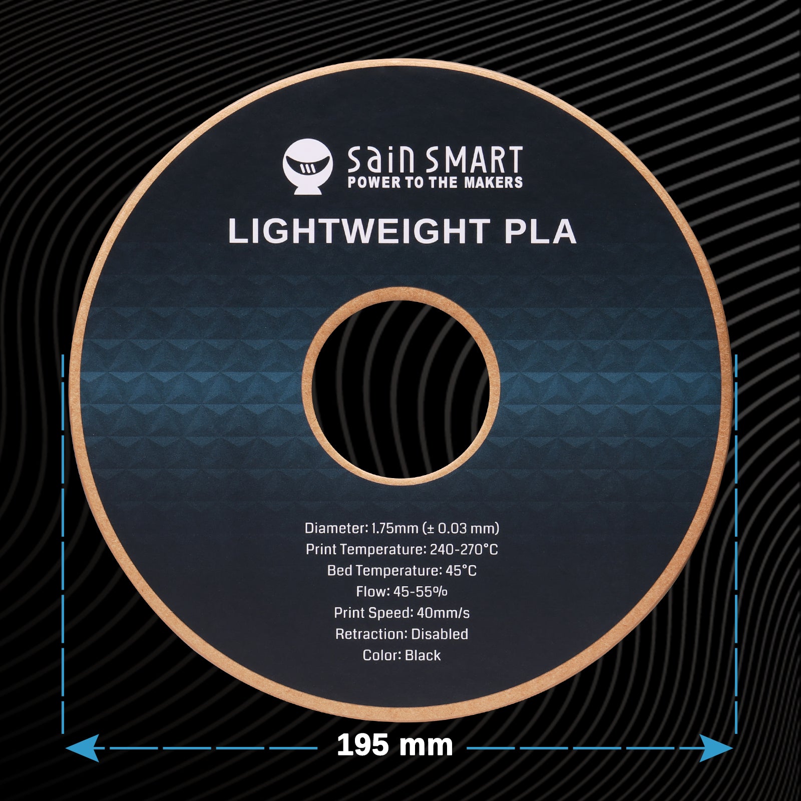 LW-PLA Filament, 1.75mm, Black & White, 1KG, Lightweight Low-Density