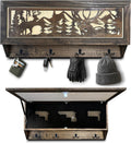 Deer Hunter Hidden Gun Storage - Concealment Shelf with Hooks Magnetic Lock