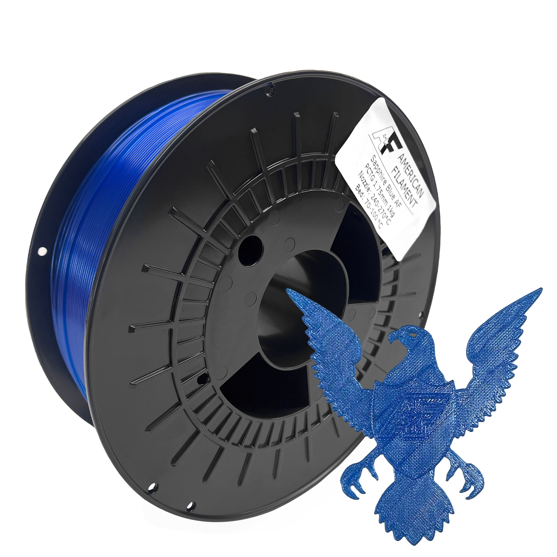 Transparent Sapphire Blue AF 1.75mm PCTG Filament