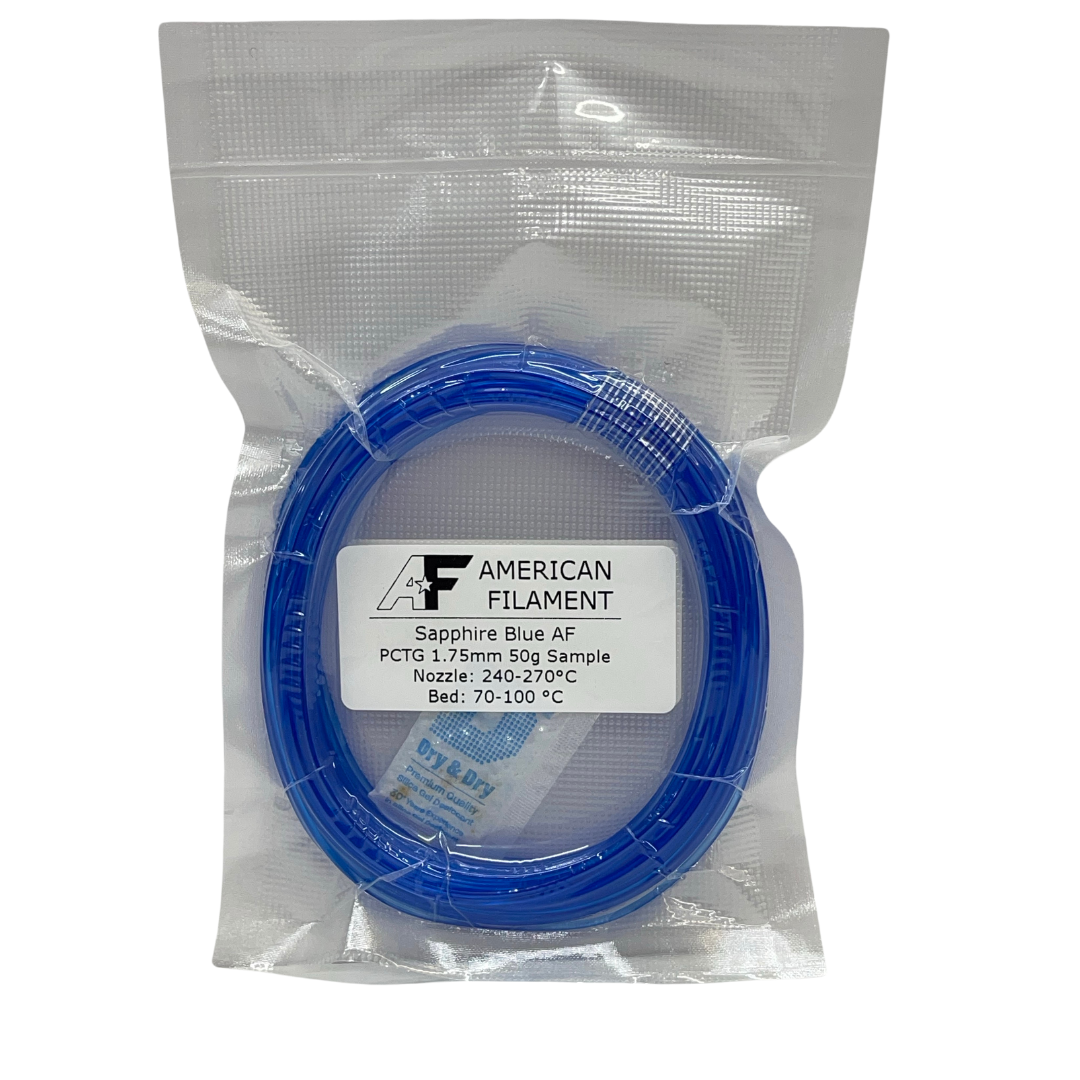 Transparent Sapphire Blue AF 1.75mm PCTG Filament