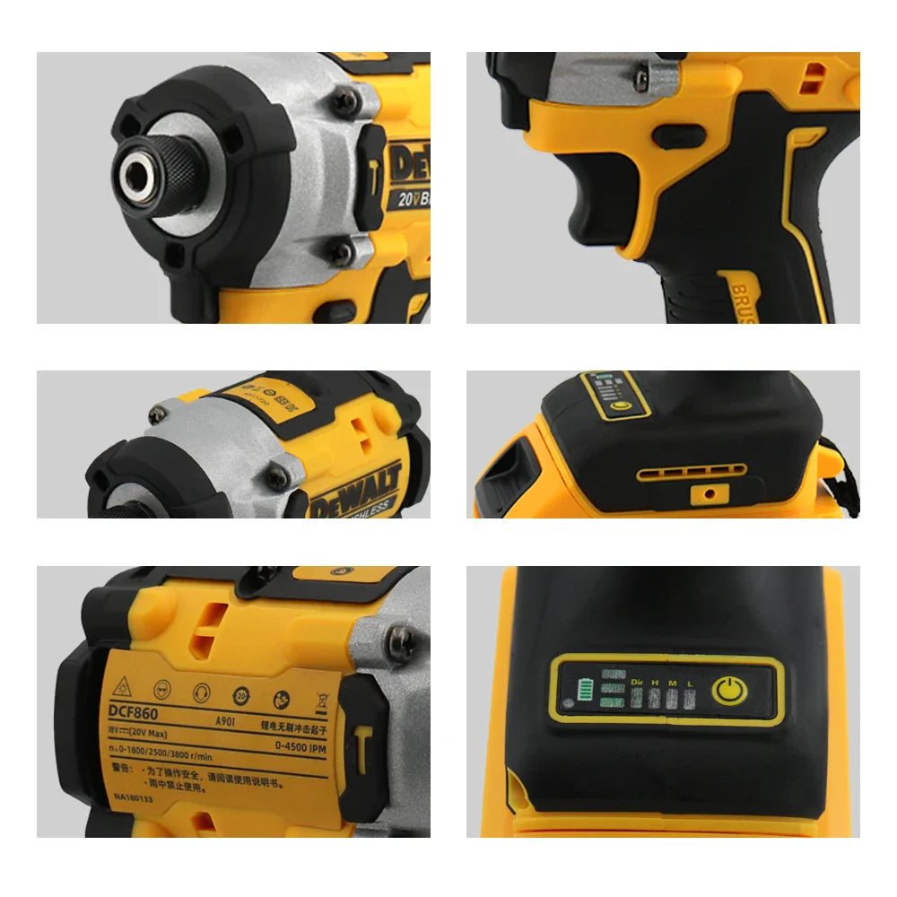 Dewalt Cordless Brushless Electric Screwdriver Impact Function 20V