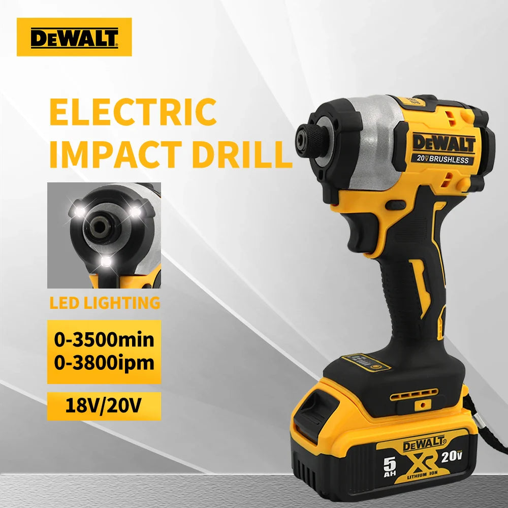 Dewalt Wireless Brushless Electric Screwdriver Lightweight 20V Impact Wrench