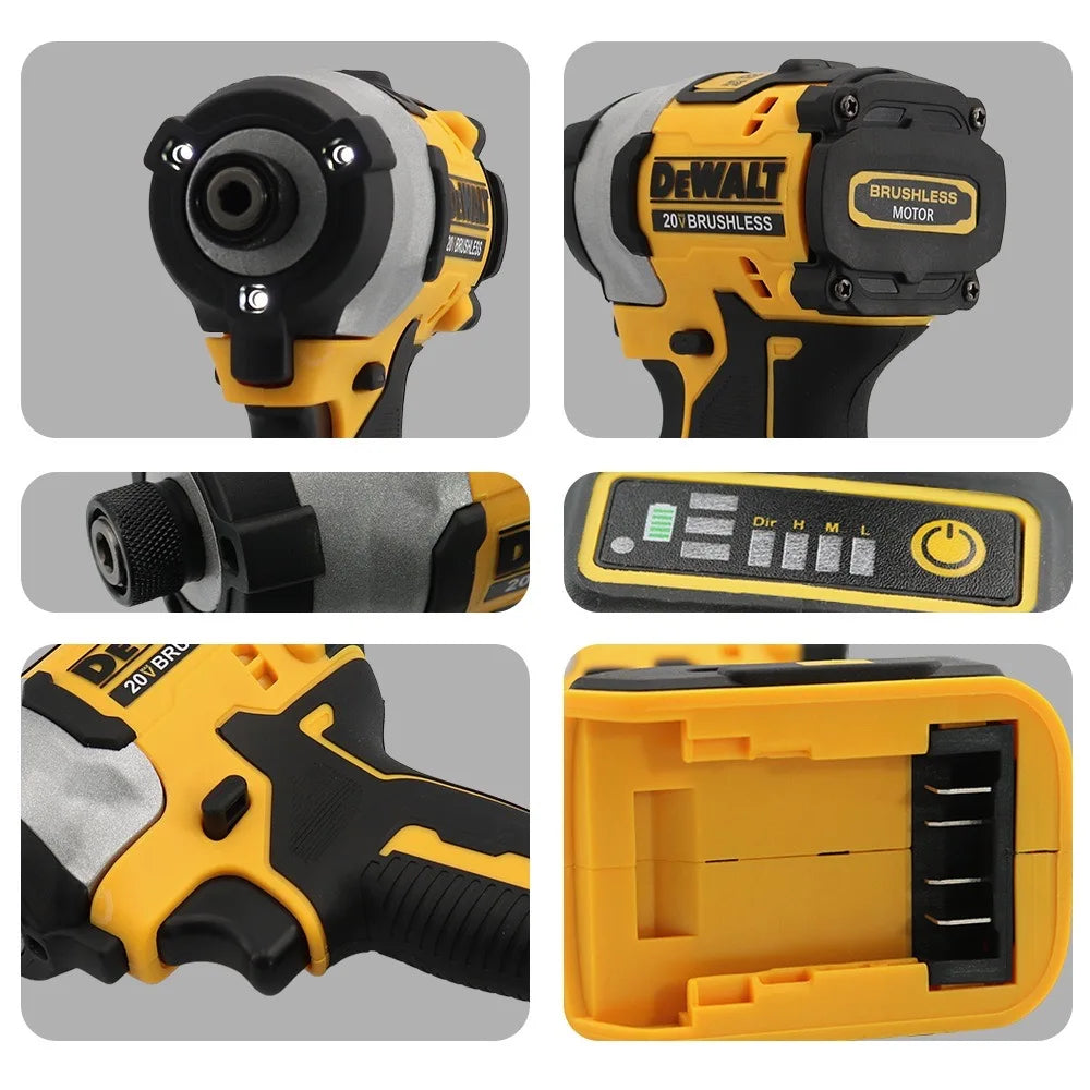 Dewalt Wireless Brushless Electric Screwdriver Lightweight 20V Impact Wrench