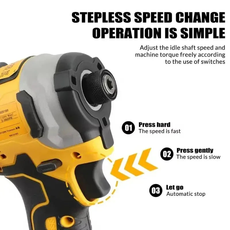 Dewalt Wireless Brushless Electric Screwdriver Lightweight 20V Impact Wrench