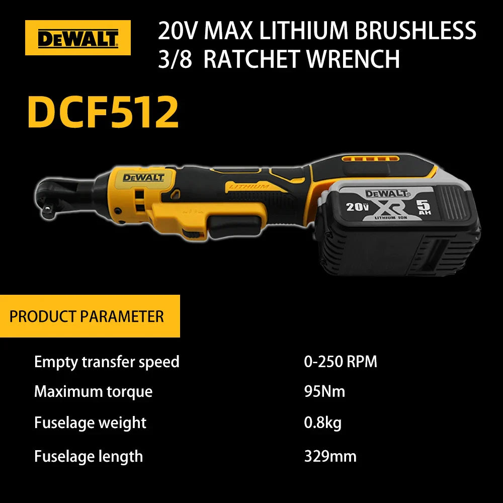 Dewalt 20V Cordless Electric Brushless Ratchet Wrench Impact Wrench