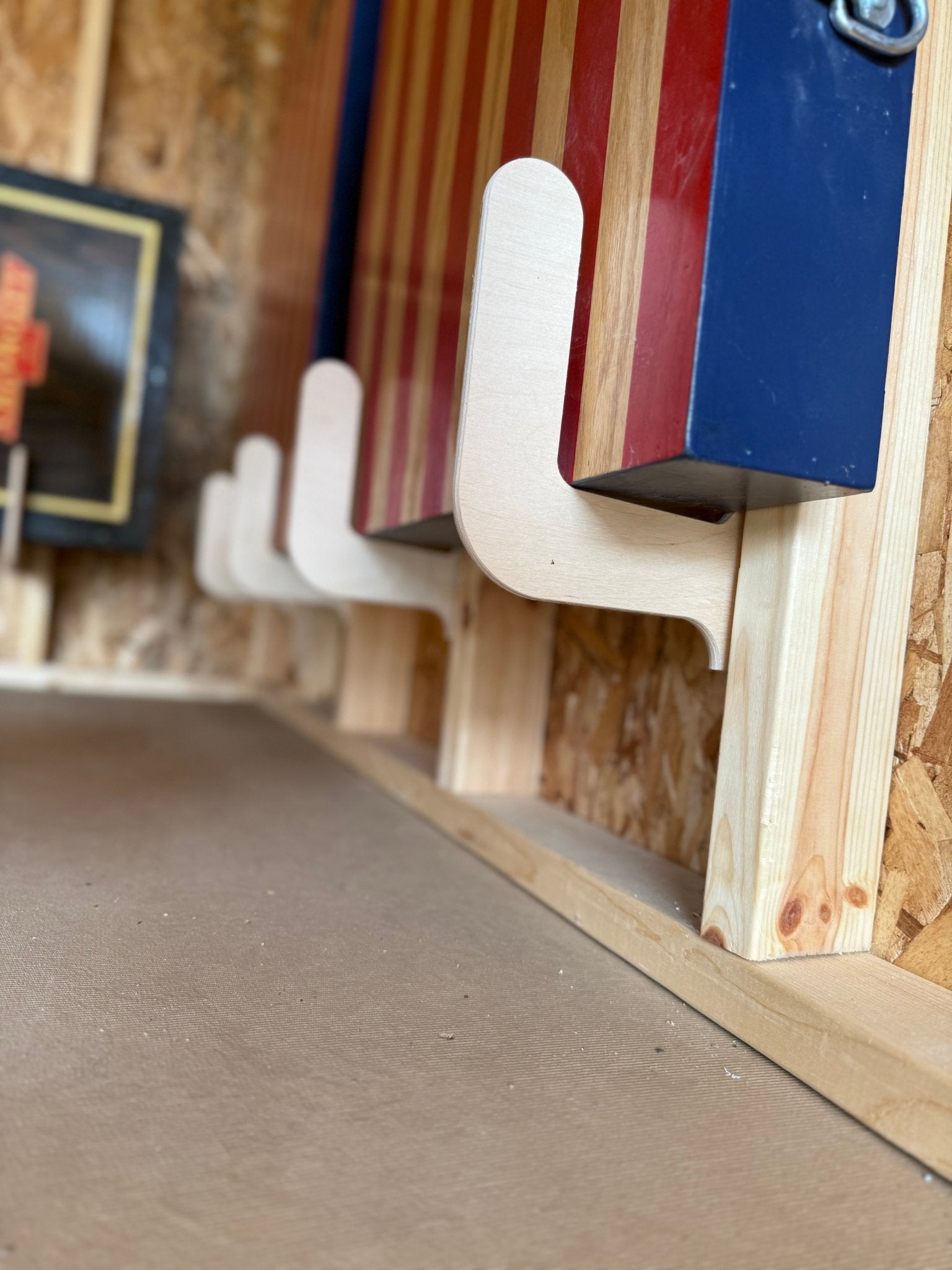 Wall-Mounted Cornhole Board Holder