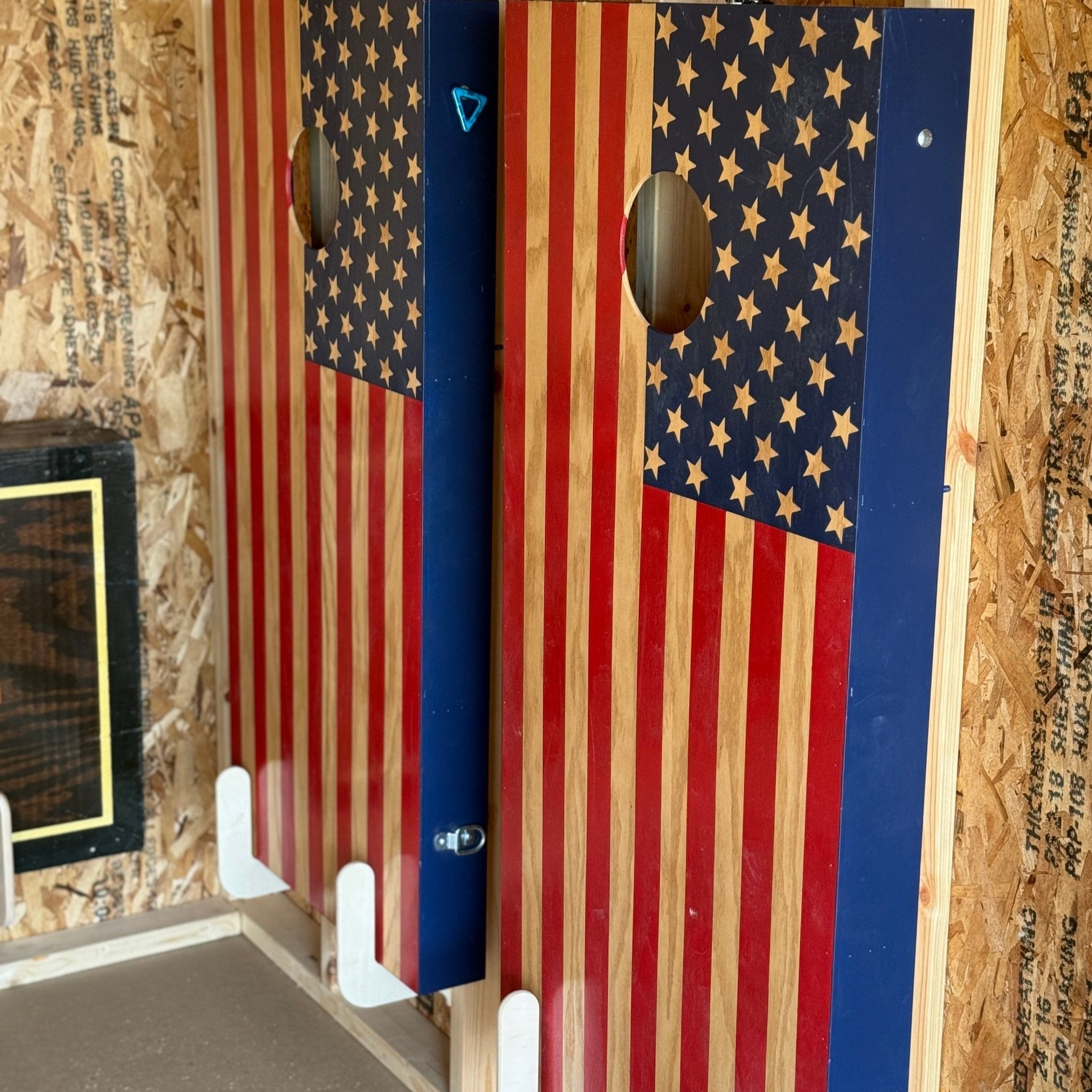 Wall-Mounted Cornhole Board Holder