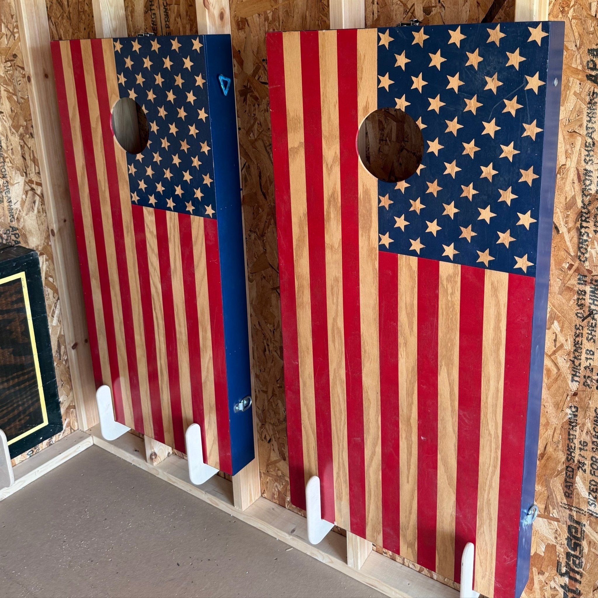 Wall-Mounted Cornhole Board Holder