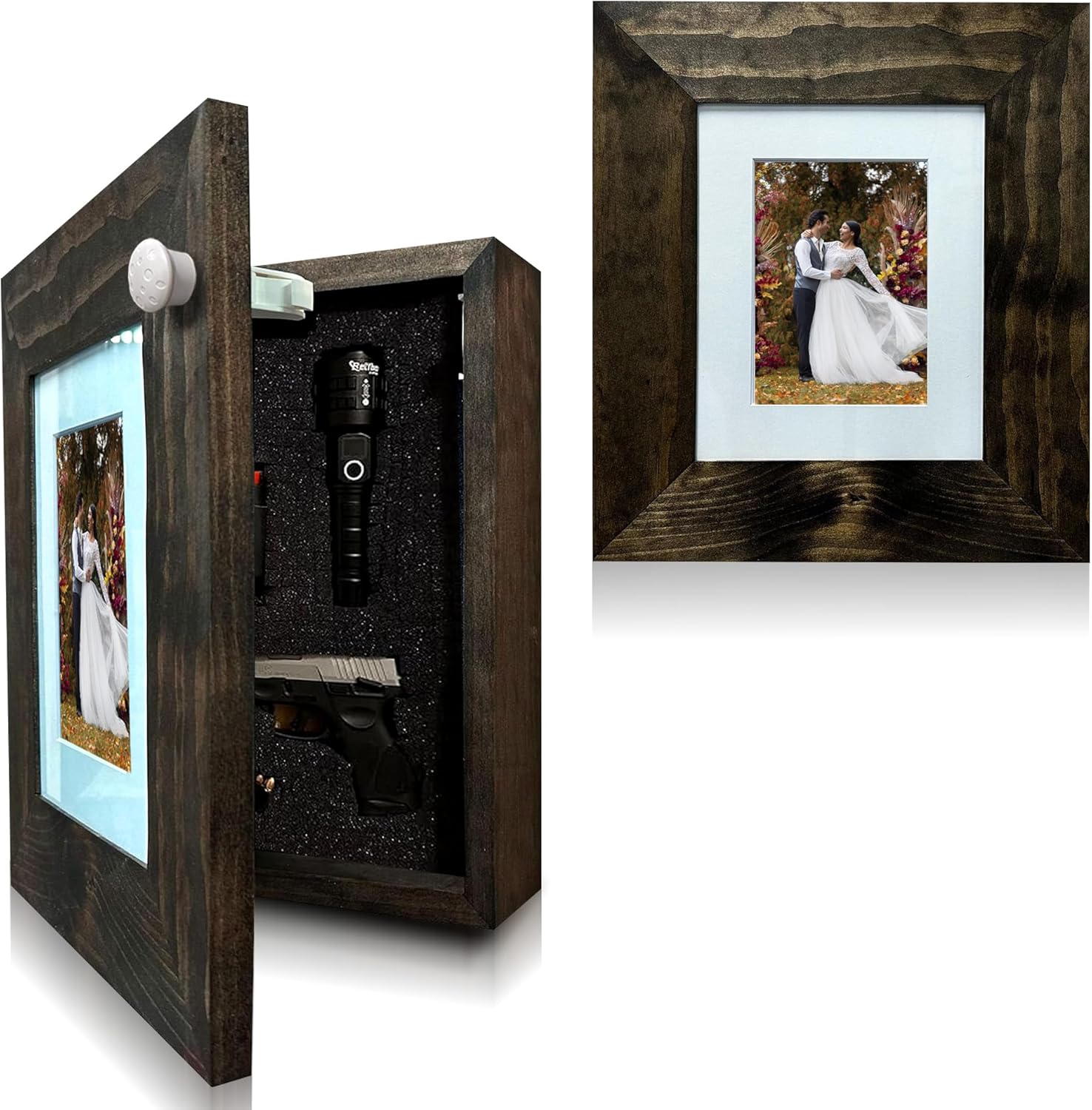 Hidden Gun Safe Picture Frame with Magnetic Lock