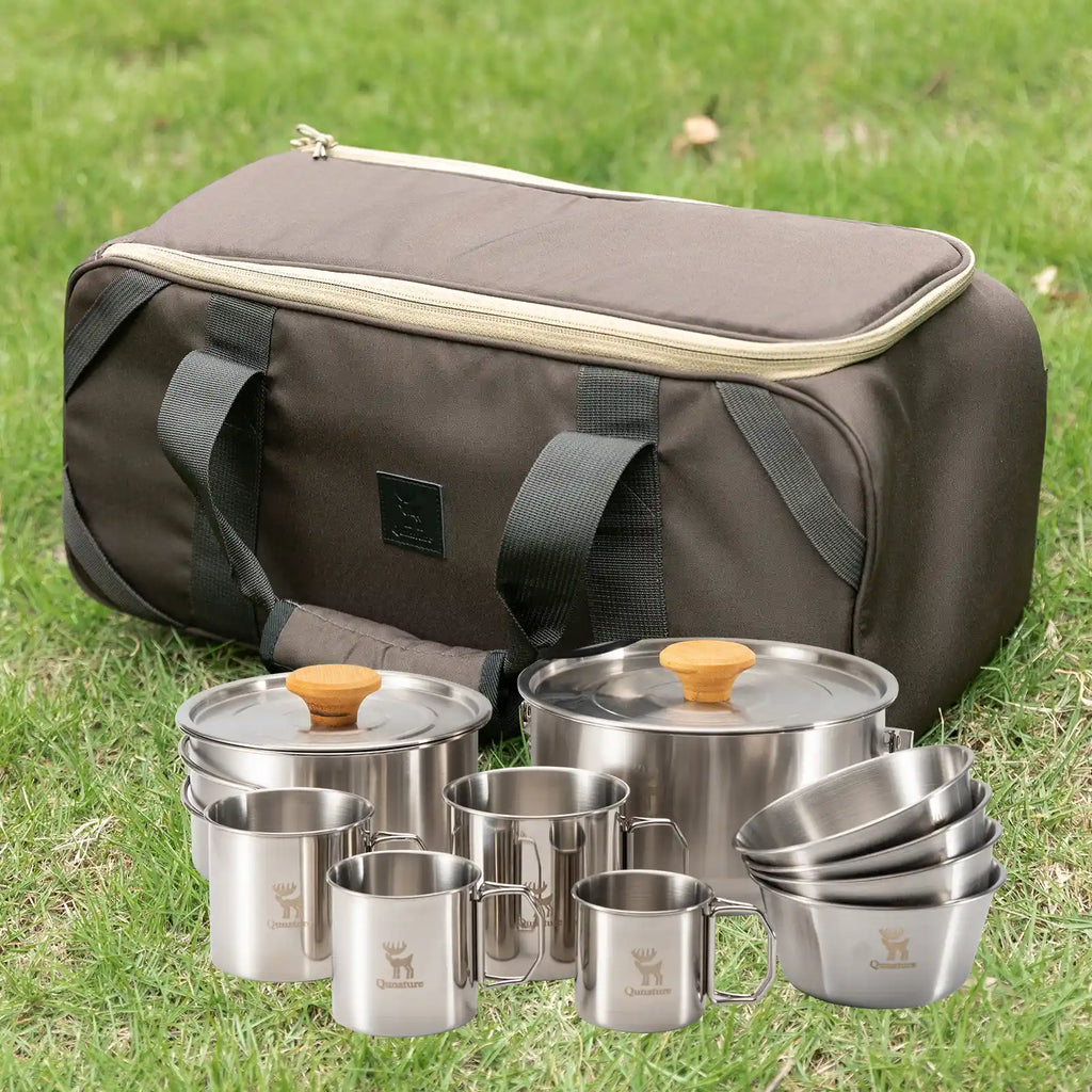 Multi-Compartment Camping Tableware Carry Bag