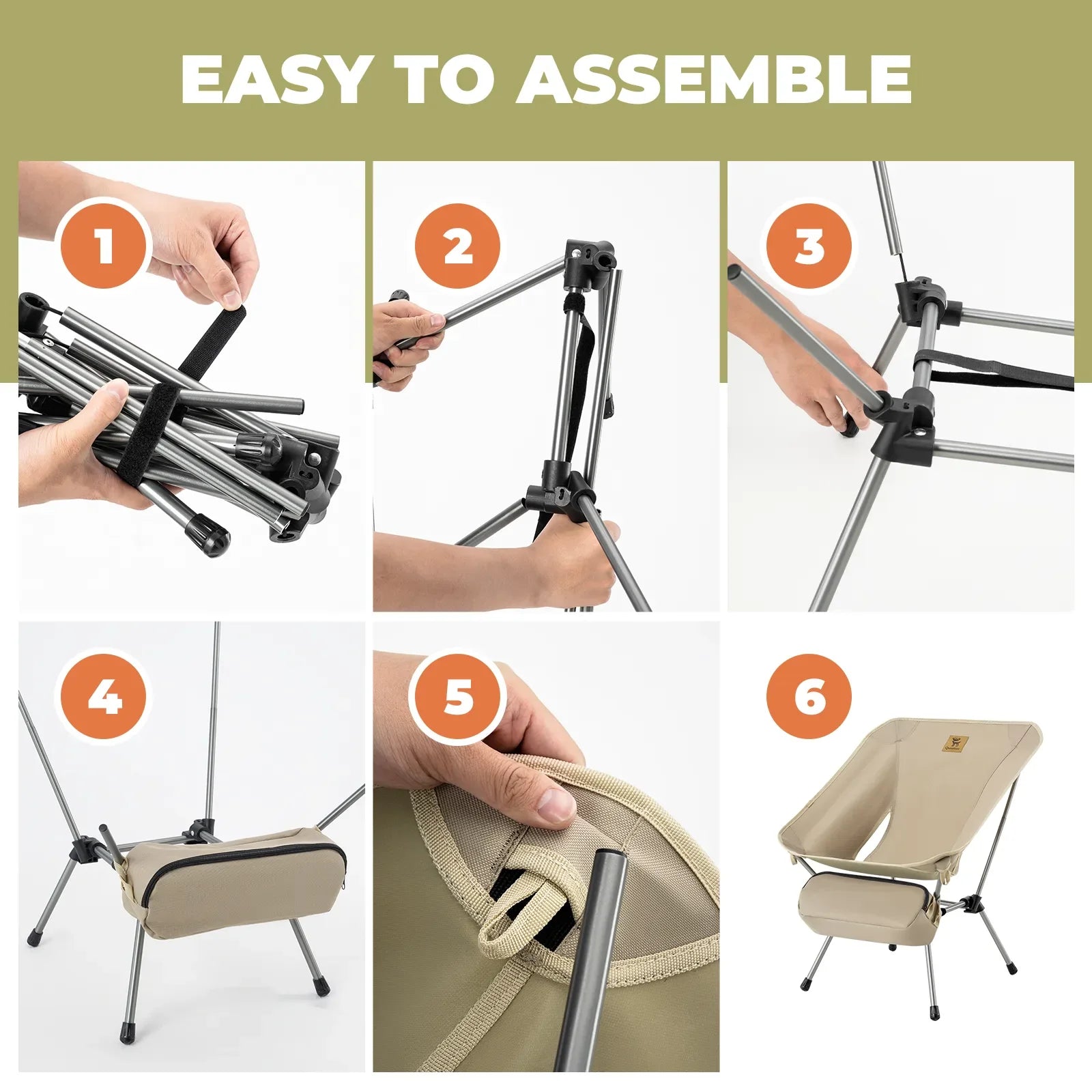 260lbs Folding Aluminum Camping Chair