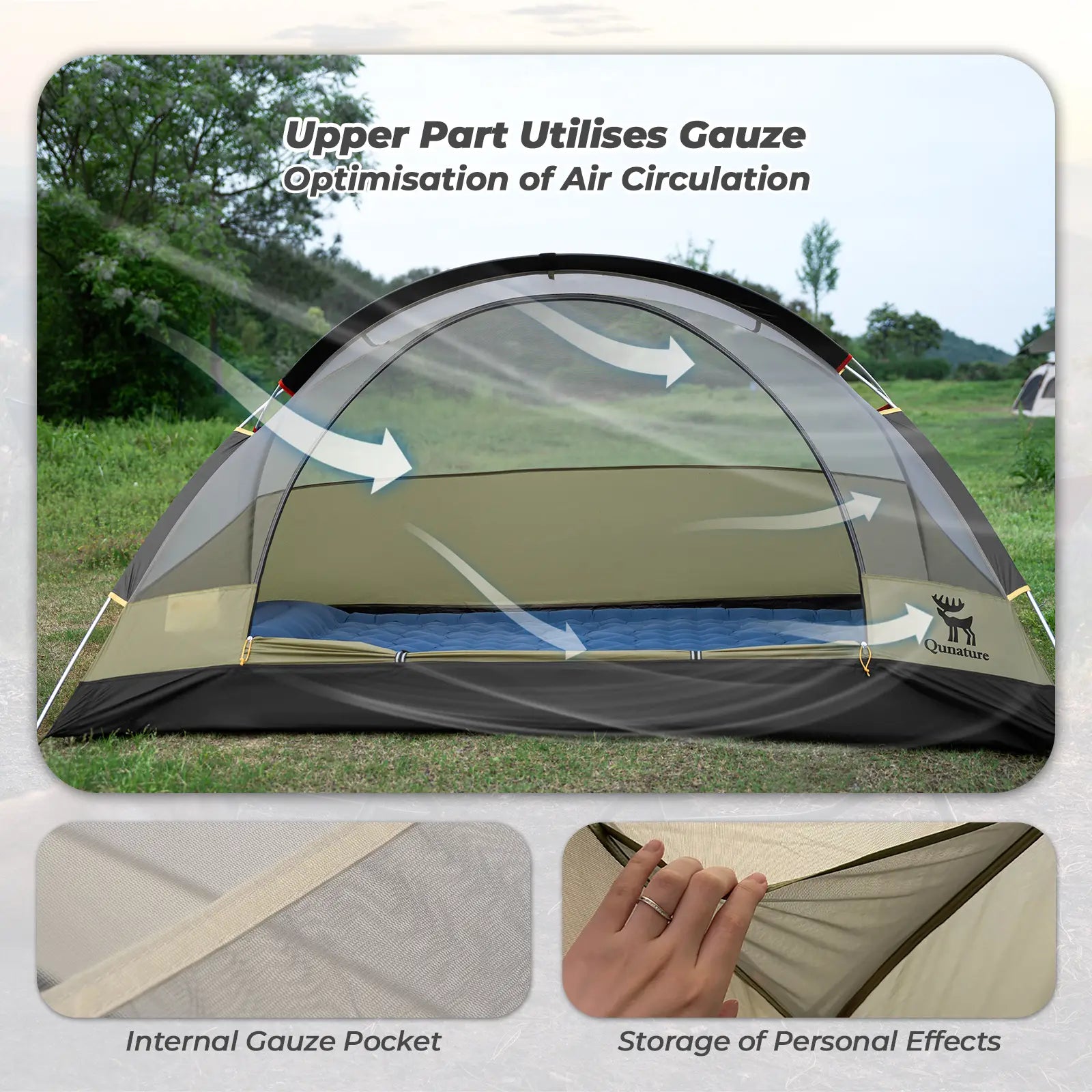 2-Person Easy Setup Rainproof Tent