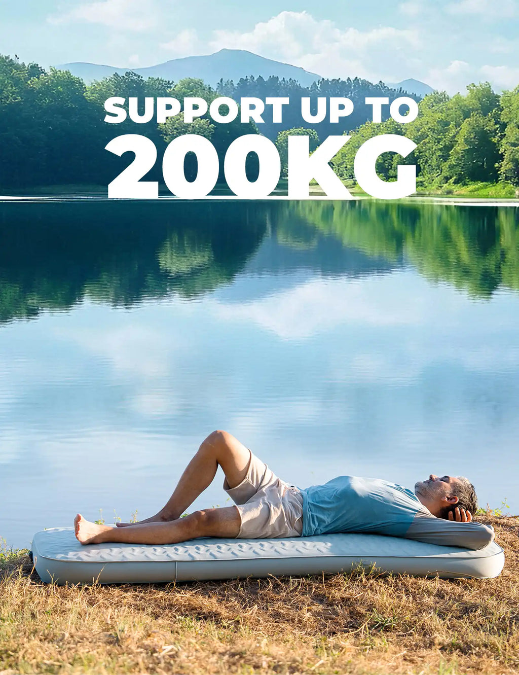 Portable Inflating Sleeping Pad with Foam for Camping