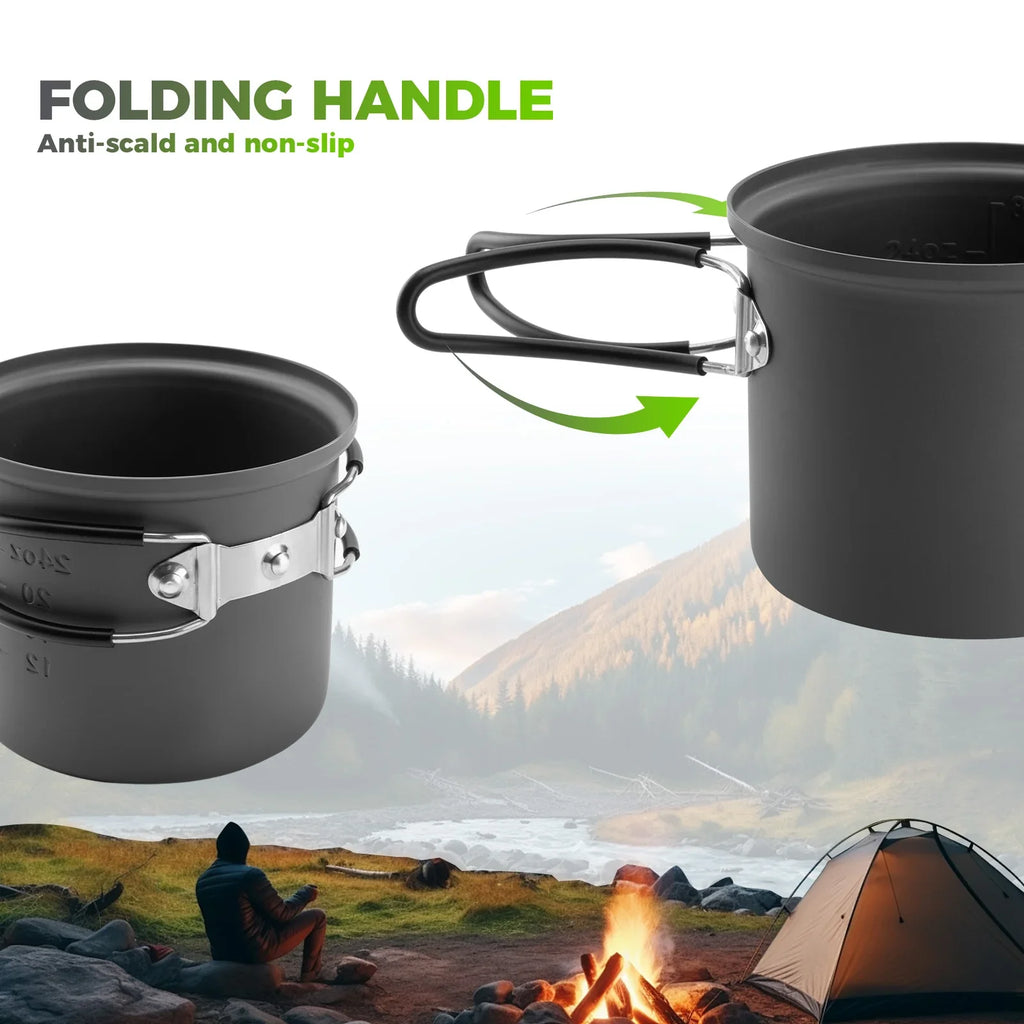 Ultra-Light Aluminum Camping Cookware Set