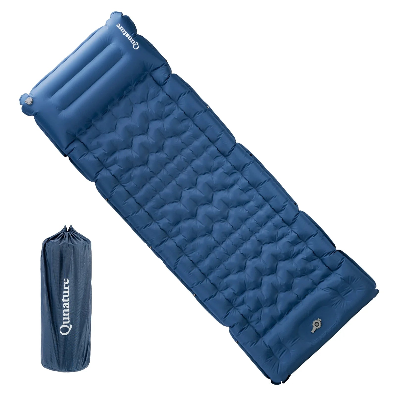 Ultra-Light Inflatable Sleeping Pad with Built-in Pillow for Outdoor Camping