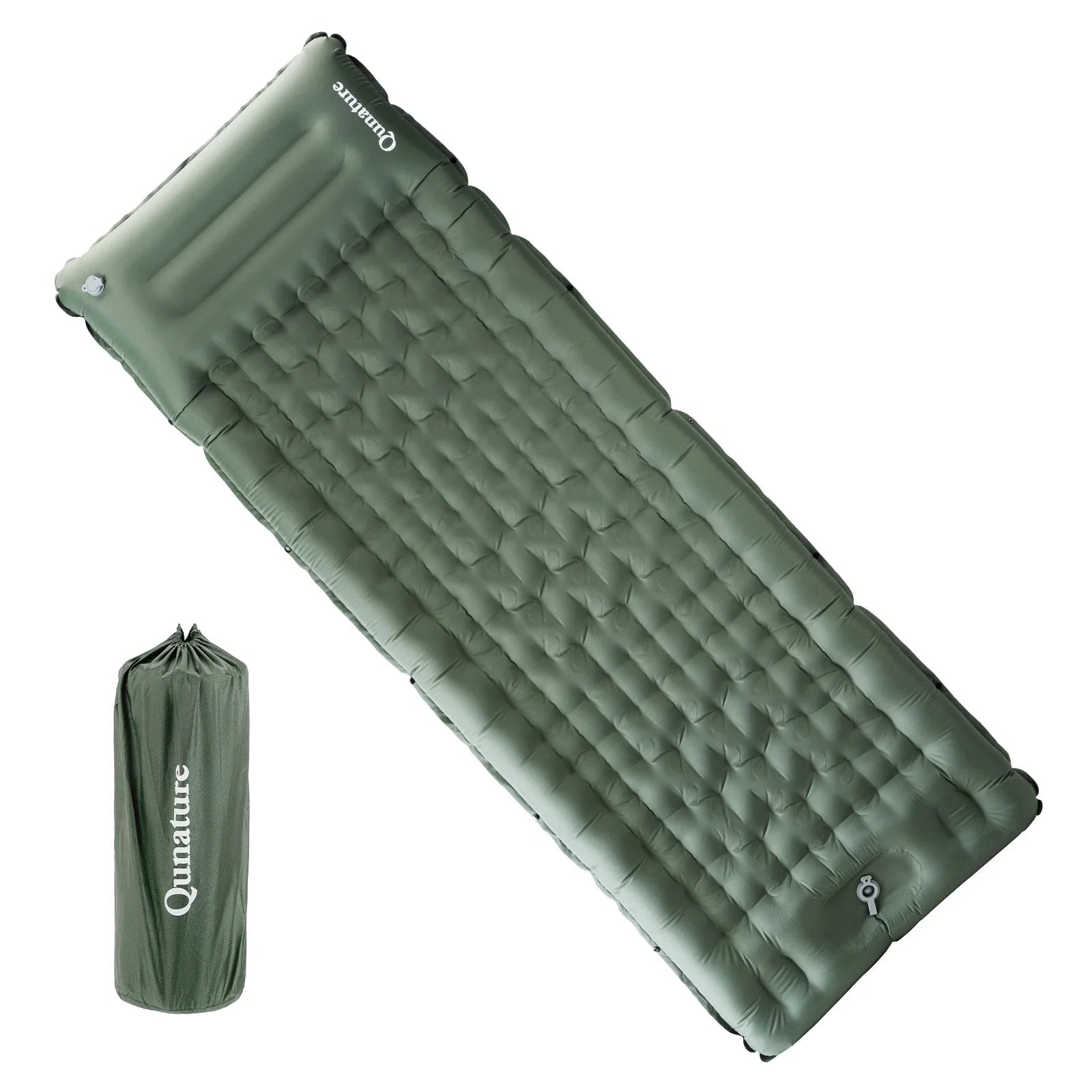 Ultra-Light Inflatable Sleeping Pad with Built-in Pillow for Outdoor Camping