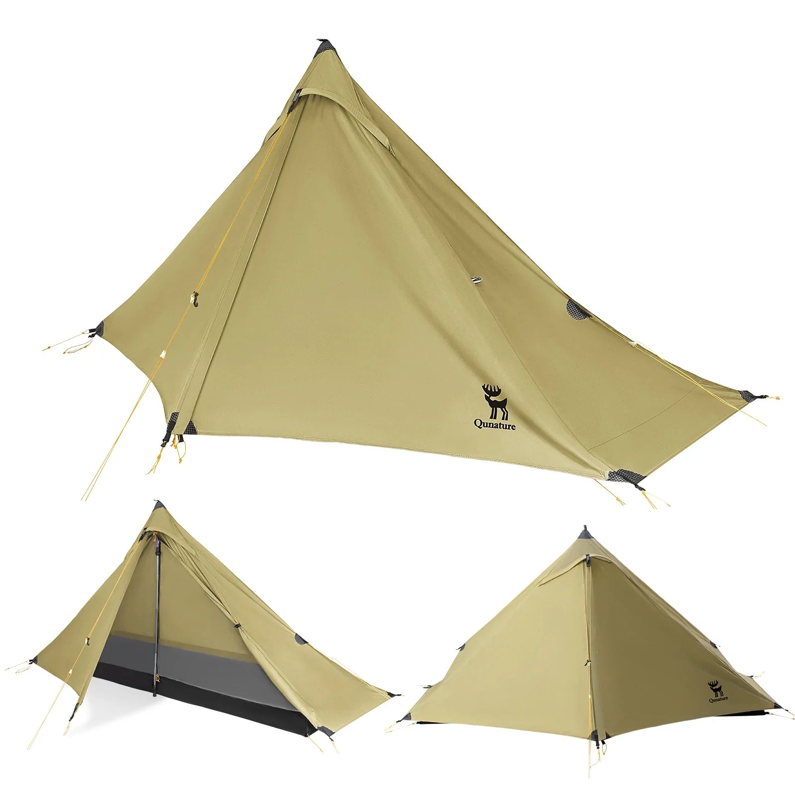 Ultralight 1-Person Poleless Tent Rainproof Easy Setup