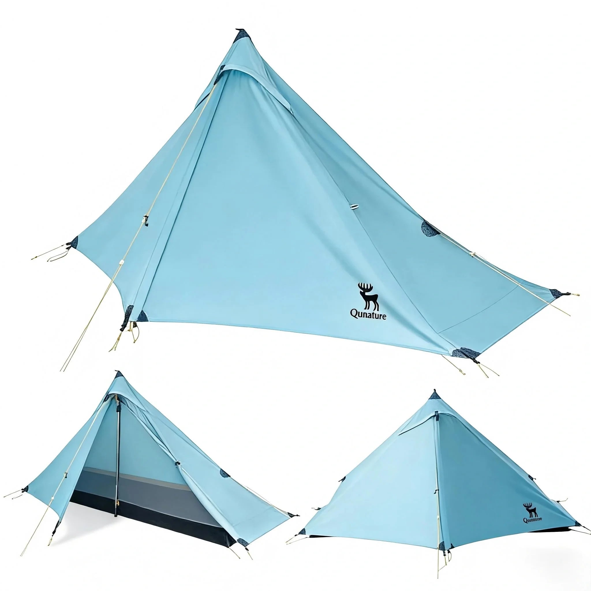 Ultralight 1-Person Poleless Tent Rainproof Easy Setup