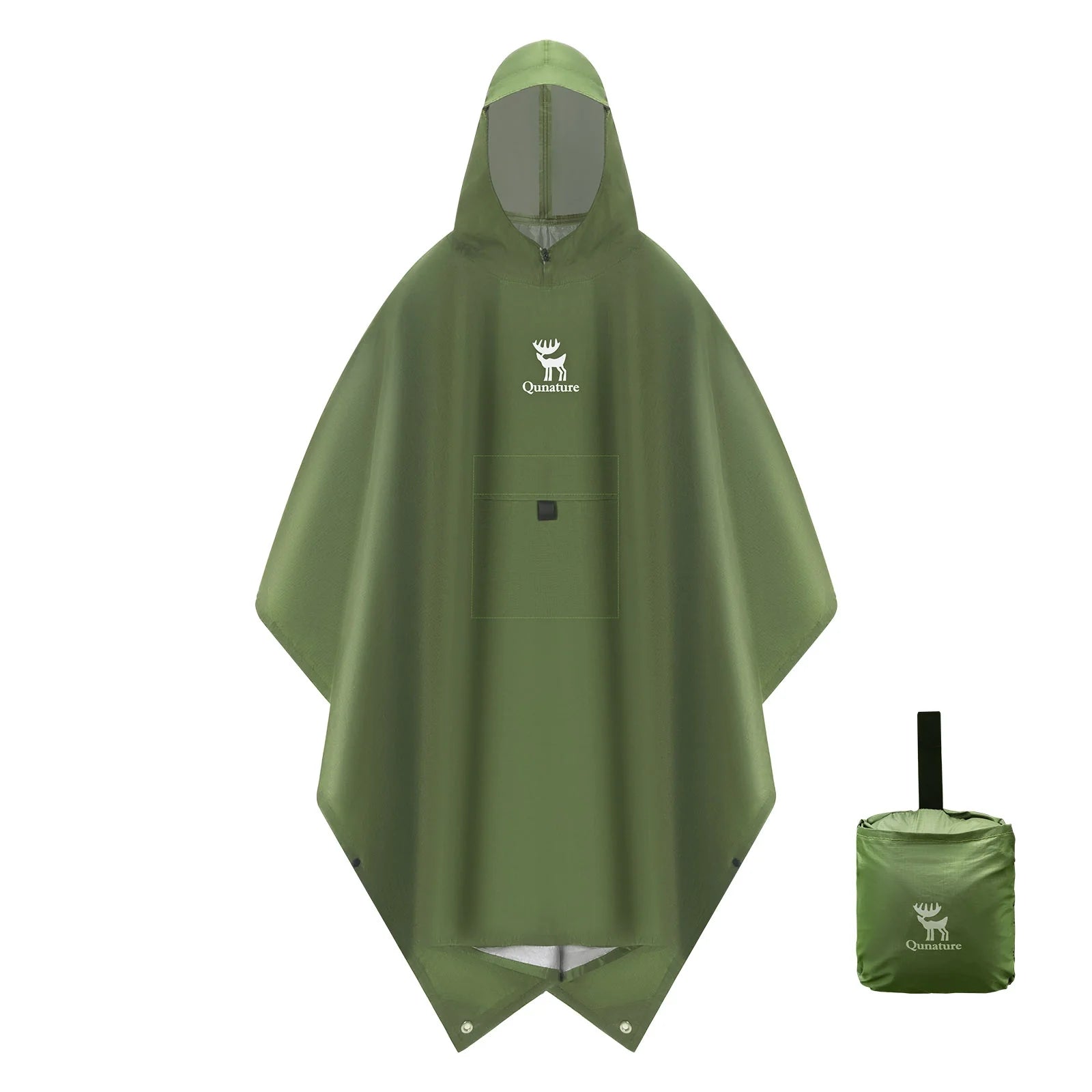 Unisex Waterproof Rain Poncho with Pocket for Hiking Outdoor