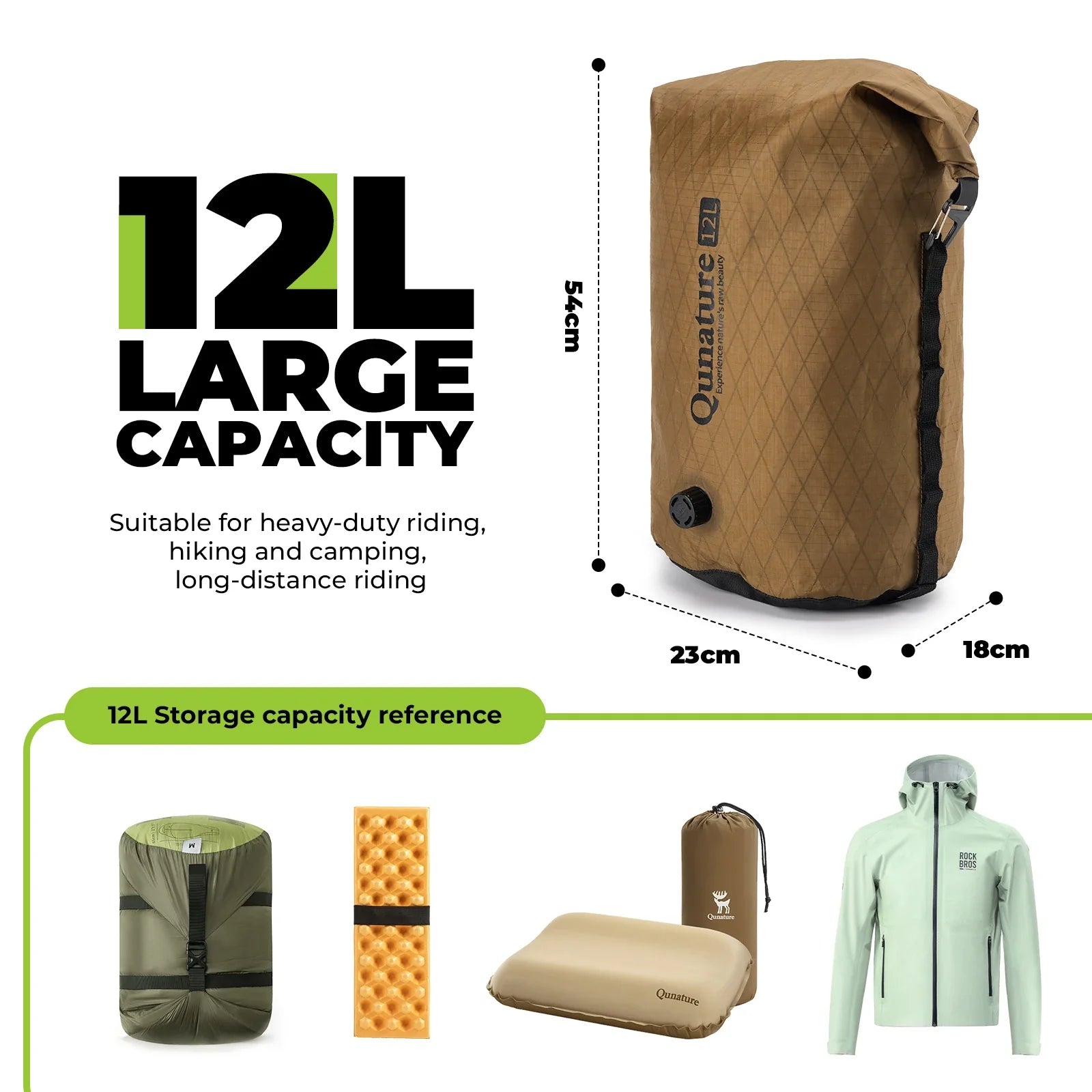 Waterproof Compression Bag for Bikepacking 6L/12L