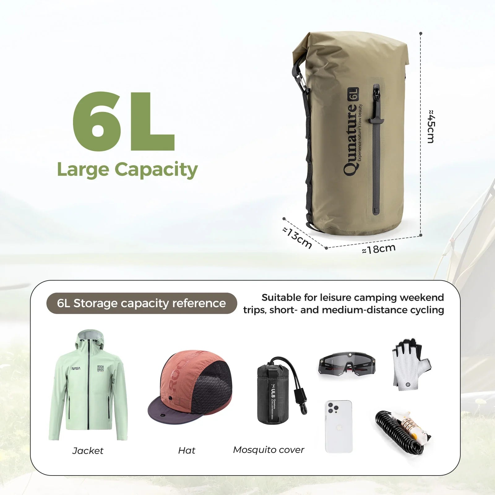 Ultralight & Waterproof Compression Bag for Backpacking 3L/6L/12L