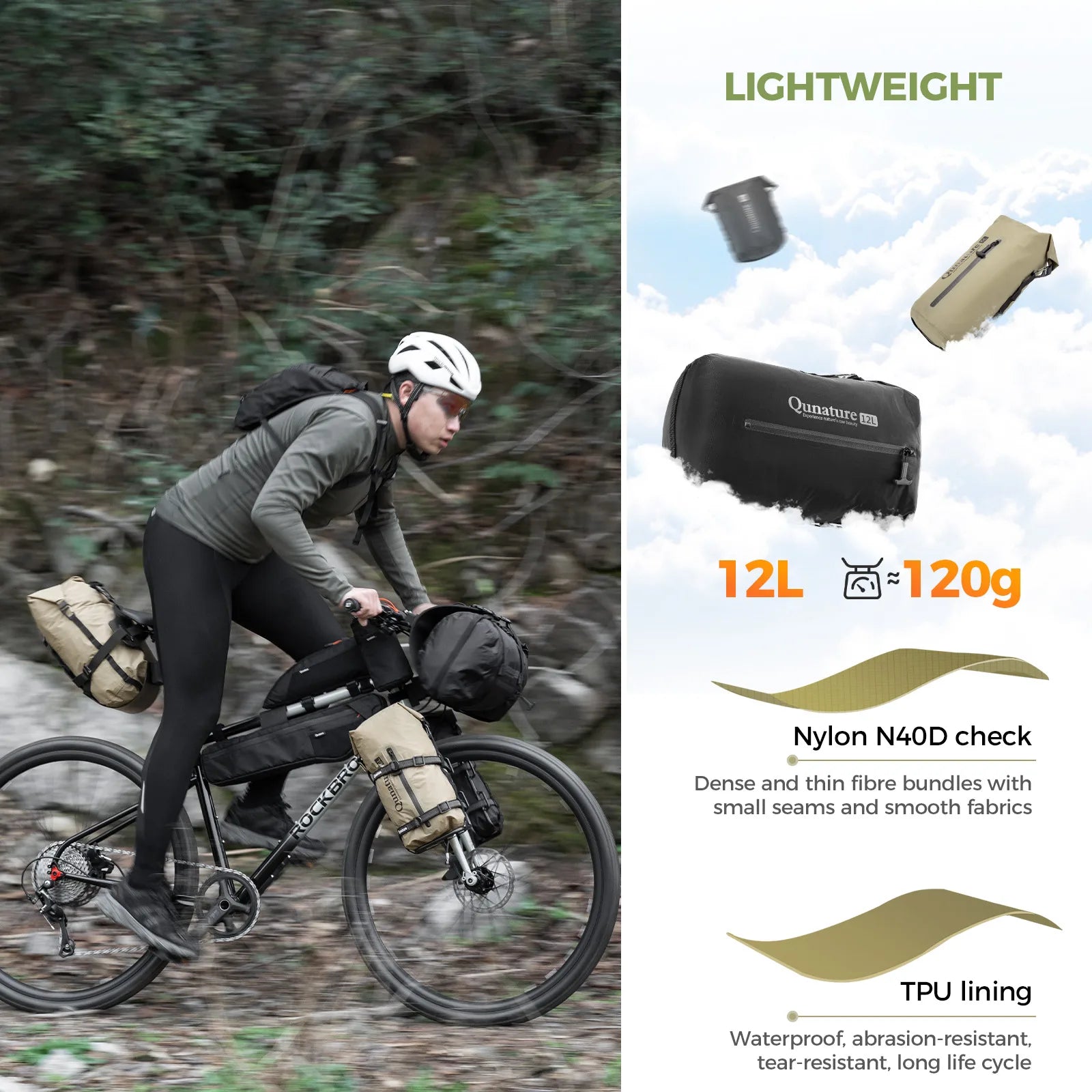 Ultralight & Waterproof Compression Bag for Backpacking 3L/6L/12L