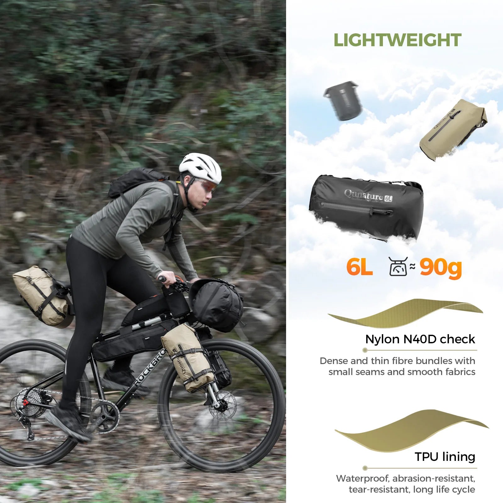 Ultralight & Waterproof Compression Bag for Backpacking 3L/6L/12L